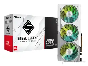 Tarjeta De Video Asrock Rx 9070xt 8gb Steel Legend (rx 9070xt 8gb Steel Legend) Radeon Gddr6