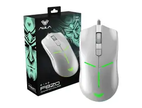 Mouse Aula F820 Gaming (aul-f820-wht-rbw) Hasta 6400 Dpi, Blanco