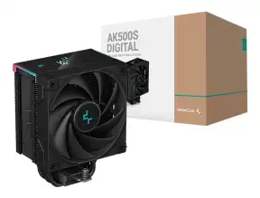 Cooler Para Procesador Deepcool Ak500s Digital (r-ak500s-bkadmn-g) 120mm,negro | 120mm Fan | 15.8cm Altura | Lga 1700 | Am4 - Am5