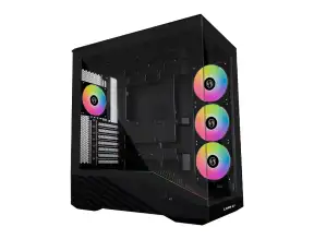 Case Lian Li O11 Vector V100 S/ Fuente (v100rx) Panel De Vidrio, 4 Ventiladores, Led Rgb, Negro