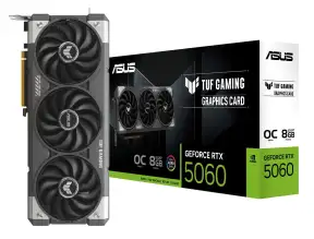Tarjeta De Video Asus Rtx 5060 8gb Tuf Gddr7 (90tuf-rtx5060-o8g) Geforce Nvidia 128 Bits, 3 Ventiladores