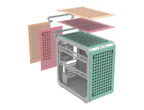 Case Cooler Master Qube 500 Flatpack Macaron Edition (q500-dgnn-s00), Vidrio Templado