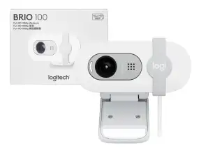 Camara Web Logitech Brio 100 (960-001615) Fhd 1920 X 1080, MicrÓfono Incorporado, Blanco