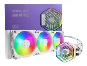 Sistema De Enfriamiento Liquido Cooler Master Masterliquid 360 Atmos White (mlx-d36m-a25pz-rw) 3 Ventiladores, 360mm, Led Argb