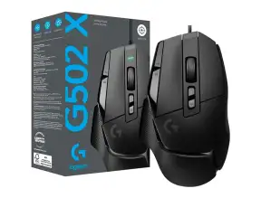 Mouse Logitech G502 X Gaming (910-006137) Hasta 25.600 Dpi, 13 Botones Programables, Negro