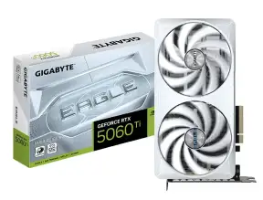 Tarjeta De Video Gigabyte Geforce Rtx 5060 Ti 16gb Eagle Ice Gddr7 Pci Ex Dp (gv-n506teagle Oc Ice-16gd) Nvidia, 128 Bits, 2 Ventiladores