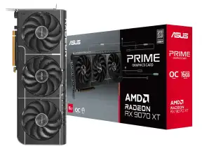 Tarjeta De Video Asus Rx 9070 Xt 16gb Prime Oc (prime-rx9070xt-o16g) Radeon 256bits, 3 Ventiladores