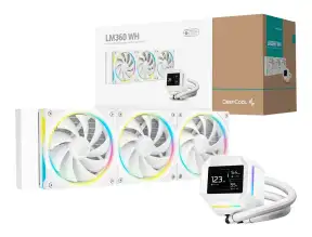 Sistema De Enfriamiento Liquido Deepcool Lm360 Digital Argb (r-lm360-whdmmc-1) White 3 Ventiladores | Led Argb