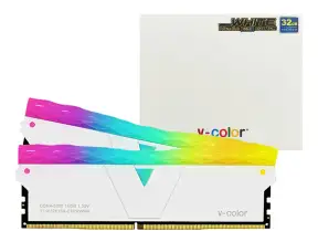 Memoria Ram V-color Ddr4 32gb (16gbx2) Prism Pro Rgb (tl1632816a-e6prwwk) 3200 Mhz, White