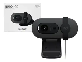 Camara Web Logitech Brio 100 (960-001586) Fhd 1920 X 1080, MicrÓfono Incorporado, Grafito