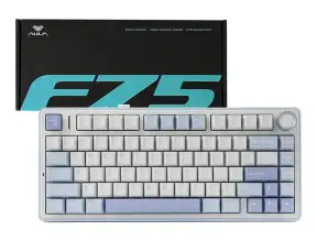 Teclado Gamer Inalambrico Aula F75 (au-f75w13en4) Mecanico, Switch Gray, Blanco+blue+dark Blue