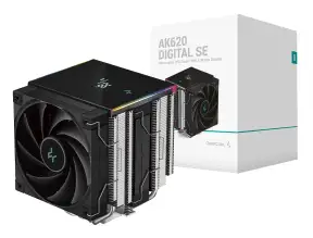 Cooler Para Procesador Deepcool Ak620 Digital Se (r-ak620-bkadmn-gjd) 2 Ventiladores, 120mm, Negro