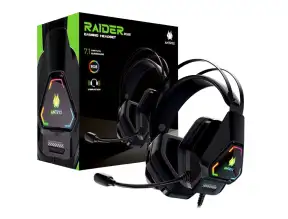 Auricular Antryx Raider Plus Gaming 7.1 (agh-7550k7rv) Con Microfono, Con Interfaz Usb, Rgb, Negro