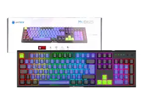 Teclado Gamer Antryx Mk865 Trix (amk-865txkre-sp) Mecanico | Switch Red | Negro Y Azul
