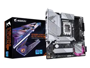 Placa Madre Gigabyte B760m Aorus Elite Wifi6 E Gen5  (b760m-a-e-wf6e-gen5) Socket Lga 1700, Ram Ddr5 Buss 7800oc Mhz, 14va, 13va, 12va Gen