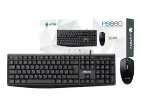 Combo 2 En Uno Antryx Precision Ps960 (asc-ps960kv2-sp) Teclado + Mouse, 1200 Dpi, Negro
