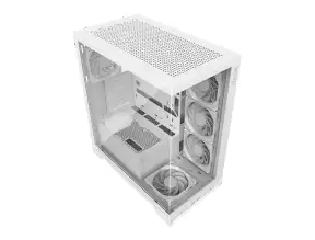 Case Xpg Invader X White S/fuente (invaderxmt-whcww) Panel De Vidrio, 5 Fans. Raiser Pcie.4.0, Blanco