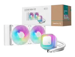 Sistema De Enfriamiento Liquido Deepcool Le240 Wh V2 (r-le240-whammn-g-2) 2 Ventiladores, 240mm, Led Argb