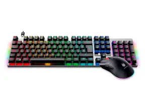 Combo 2 En Uno Antryx  Inalambrico Gc-4500 Trix (agc-4500txkre-sp) Teclado, Switch Red, Mouse 8000 dpi, negro