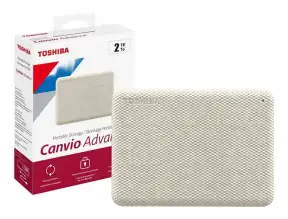 Disco Duro Externo Toshiba 2tb Canvio Advance V10, Color Blanco, Conexion Usb, Usb 3.2 Gen1, Unidad De Almacenamiento Portable (hdtca20xw3aa)