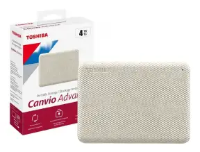 Disco Duro Externo Toshiba 4tb Canvio Advance, Conexion Usb, Usb 3.2 Gen1, Blanco, Unidad De Almacenamiento Portable,  (hdtca40xw3ca)