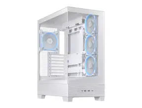 Case Asus A31 Plus S/fuente (a31 Plus/wh/tg/argb) Panel De Vidrio, Argb, White