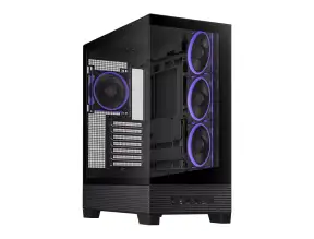 Case Asus A31 Plus S/fuente (a31 Plus/bk/tg/argb) Panel De Vidrio, Argb, Negro