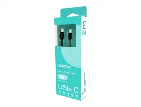 Cable Adata (cacc-200pn-bk) Usb-c - Usb-c, Negro