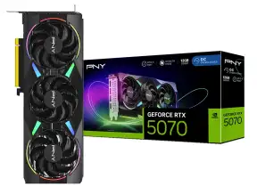 Tarjeta De Video Pny Geforce Rtx 5070 Argb Oc Gaming 12gb Gddr7 (vcg507012tfxxpb1-o) Nvidia 192 Bits, 3 Ventiladores