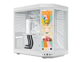 Case Hyte Y70 Touch In S/fuente Isnow W 14.9" Now White (cs-hyte-y70tti-ww) Mid Tower, Paneles De Vidrio Templado, Blanco