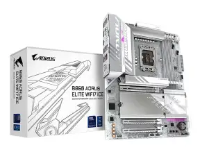 Placa Madre Gigabyte B860 Aorus Elite Wifi 7 Ice (90-b860-a-elite-wf7-ice)  Blanco, Socket Lga 1851, Ram Ddr5, Core Ultra