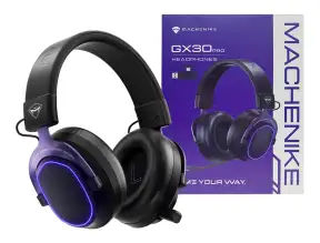 Auricular Machenike Gaming (gx30 Pro) Con Microfono Retractil, Bluetooth 5.3, Luz Neon, Negro