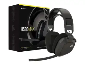 Auricular Corsair Hs80 Max Wireless, Con Microfono, Control De Volumen, Almohadillas Suaves, Color Steelgray
