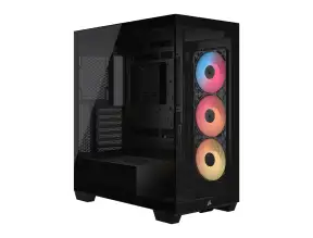 Case Corsair 3500x Rsr Argb S/fuente (cc-9011322-ww)  Mid Tower, Paneles De Vidrio Templado, 3 Cooler Arg, Negro