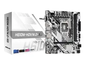 Placa Madre Asrock H610m-hdv/m.2 D5 (90-mxbm50-a0uayaz) Socket Lga 1700, Ram Dddr5, 14va, 13va, 12va Gen,