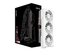 Tarjeta De Video Xfx Rx 9060xt Oc 16gb 128 Bit Pci 5.0 Gddr6 (rx-96ts316w7) Blanco. 3 Ventiladores