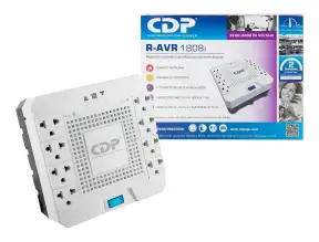 Estabilizador Cdp1800va, 8 Tomas (r-avr1808i) Nema 5-15r Con Proteccion Avr De Sobretension, Dimensiones16.00x8.40x16.60 Cm, Indicador Led