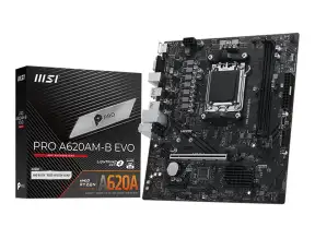 Placa Madre Msi Pro A620am-b Evo (pro A620am-b Evo) Socket Am5, Ram Ddr5 Buss 6000 Mhz