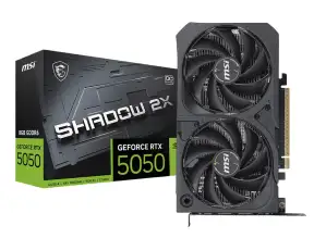 Tarjeta De Video Msi Geforce Rtx 5050 8gb Shadow 2x Oc Gddr6 (rtx 5050 8g Shadow 2x Oc) Nvidia, 128 Bits, 2 Ventiladores