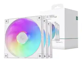 Cooler Para Case Deepcool Fd14 Argb Wh 3 In 1 ( R-fd14-whapn3-g ) Pack 3 | 120mm