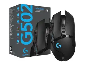 Mouse Logitech G502 Lightspeed (910-005566) Hasta 25.600 Dpi, 11 Botones Programables, Receptor Usb, Rgb, Negro