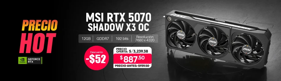Tarjeta De Video Msi Rtx 5070 Shadow X3 Oc