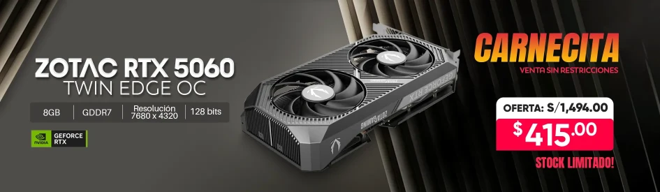 Tarjeta de video RTX 5060 ZOTAC